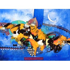 Zohaib Rind, 36 x 48 Inch, Acrylic on Canvas, Abstract Painting, AC-ZR-317